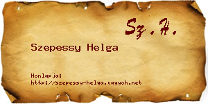 Szepessy Helga névjegykártya